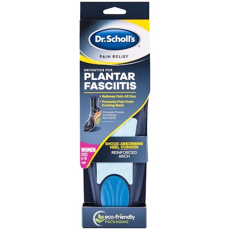 Dr Scholls Dr Scholl's Plantar Fascitis Women's Insoles 6-10 Blue 1 pair 888853590387